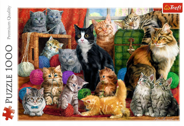 Puzzle Trefl Premium Quality 1000 elementów Puzzle Kocie spotkanie 1000 10555