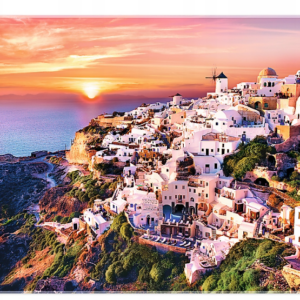 Puzzle Trefl Premium Quality 1000 elementów Zachód słońca nad Santorini Grecja
